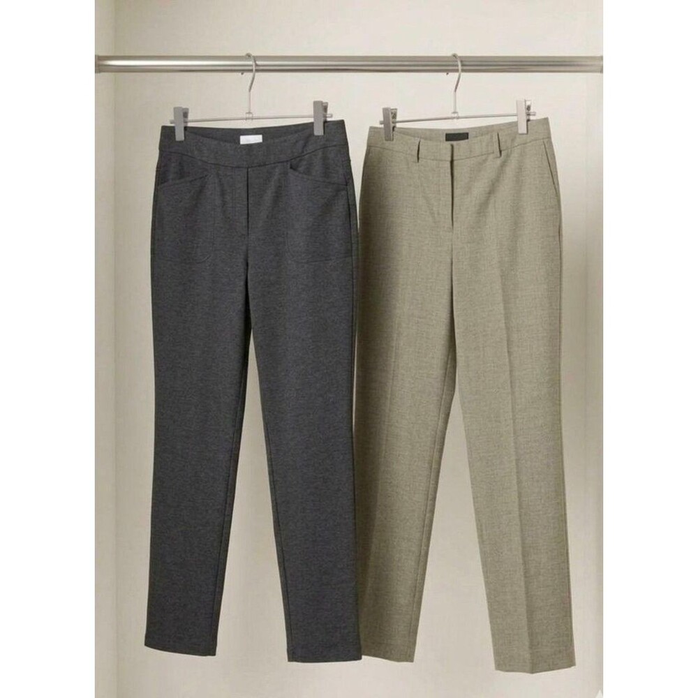 Lot of 2 High-End Work Pants J Jill Ponte L Banana Republic Wool Trousers 14